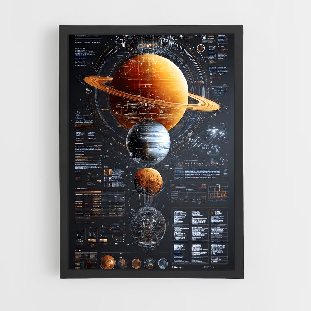 Poster Cosmos Enchanté – affiche Système solaire (vue 2)
